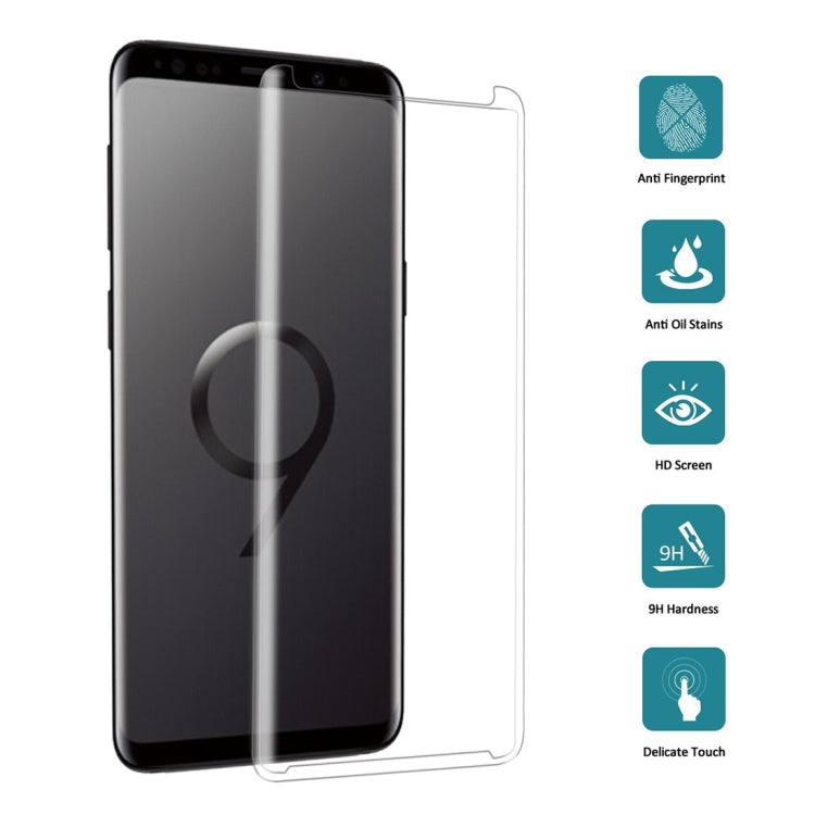 For Galaxy S9 9H Surface Hardness 3D Curved Edge Anti-scratch Non-full Screen HD Tempered Glass Screen Protector