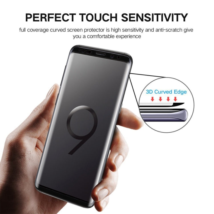For Galaxy S9 0.33mm 9H Surface Hardness 3D Curved Edge Anti-scratch Full Screen HD Fully Adhesive Glass Screen Protector (Black)