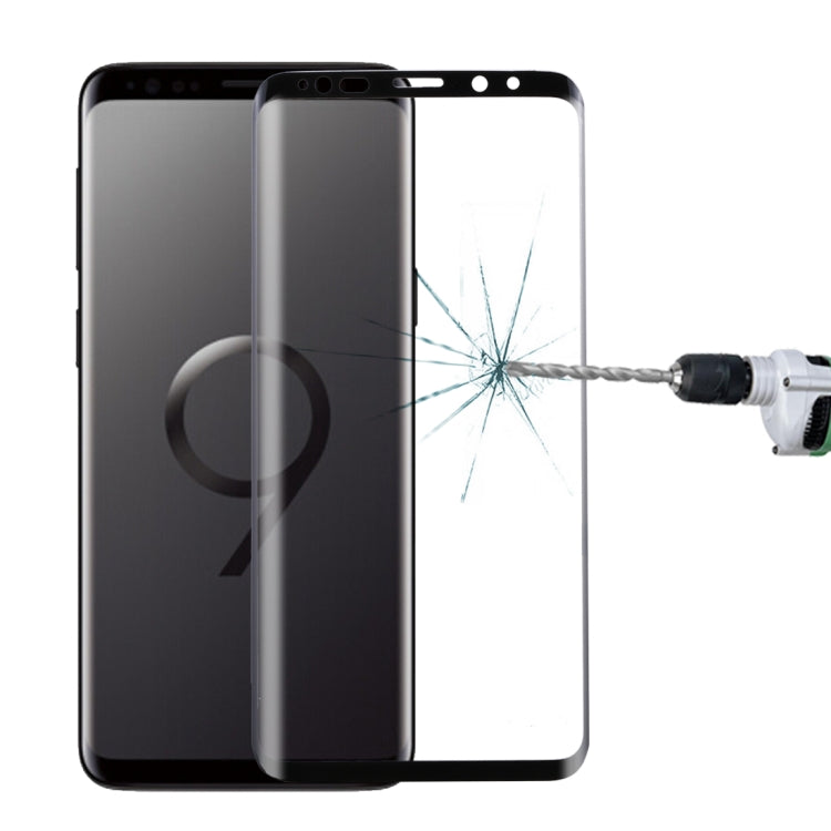 For Galaxy S9+ 9H Surface Hardness 3D Curved Edge Anti-scratch Full Screen HD Tempered Glass Screen Protector