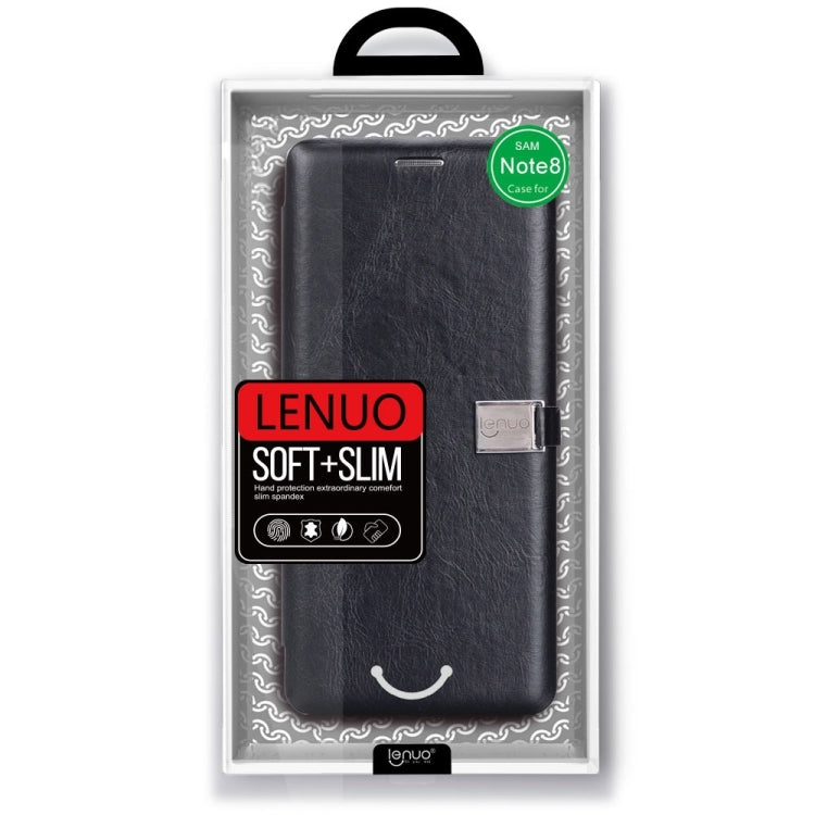 Lenuo for Galaxy Note 8 PU + TPU Crazy Horse Texture Horizontal Flip Leather Case with Card Slots