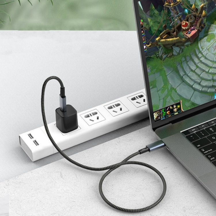 40Gbps 8K USB-C/Type-C to USB-C/Type-C Digital Video Cable Compatible with USB 4, Length: 1m (Black)
