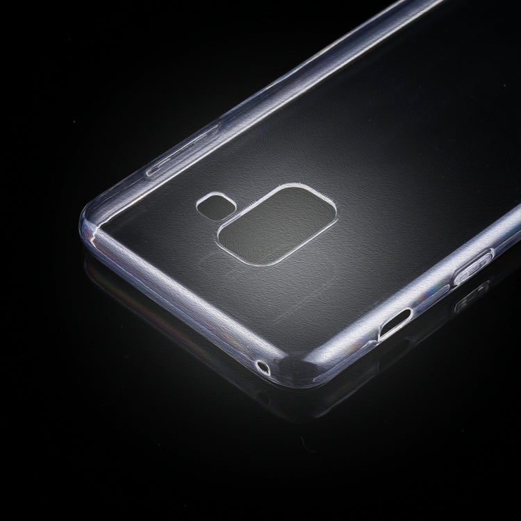 50 PCS for Galaxy A8+ (2018) 0.75mm Ultra-thin Transparent TPU Protective Case