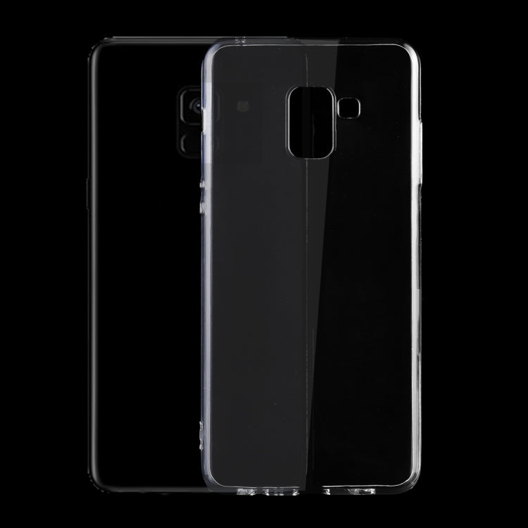 For Galaxy A8+ (2018) 0.75mm Ultra-thin Transparent TPU Protective Case (Transparent)