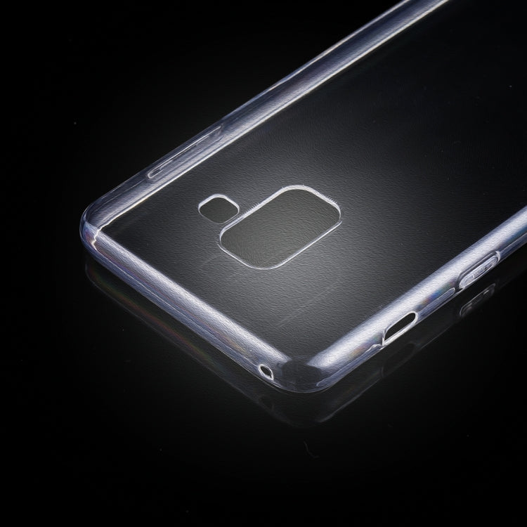 For Galaxy A8+ (2018) 0.75mm Ultra-thin Transparent TPU Protective Case (Transparent)