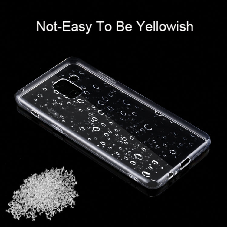 For Galaxy A8+ (2018) 0.75mm Ultra-thin Transparent TPU Protective Case (Transparent)