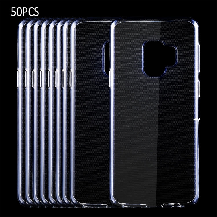 50 PCS for Samsung Galaxy S9 0.75mm Ultra-thin Transparent TPU Protective Case