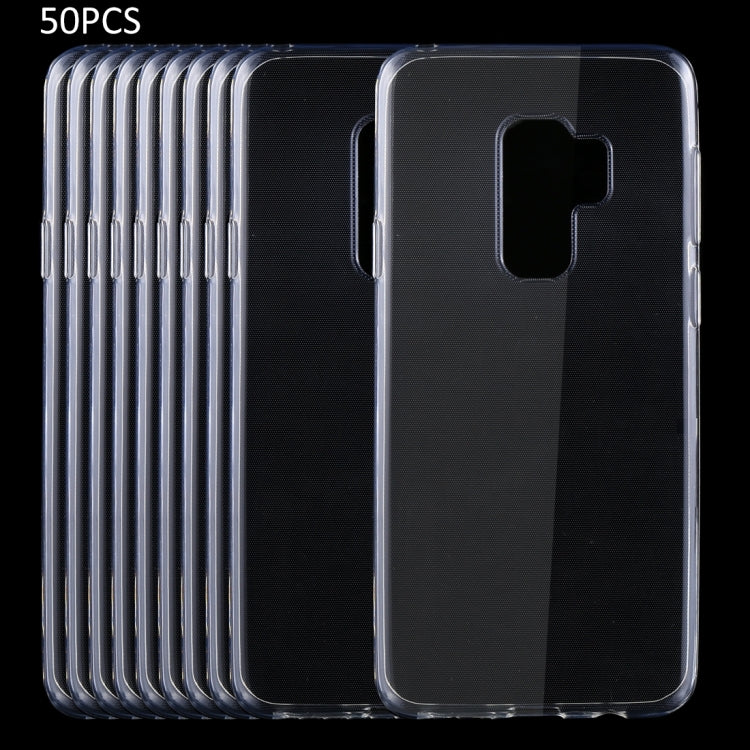 50 PCS for Samsung Galaxy S9+ 0.75mm Ultra-thin Transparent TPU Protective Case