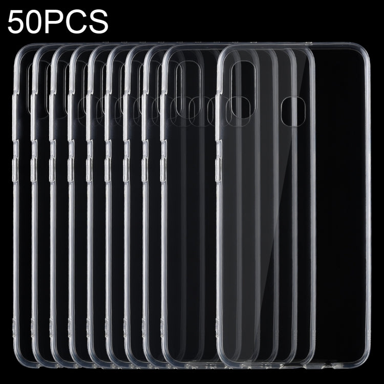 50 PCS 0.75mm Ultrathin Transparent TPU Soft Protective Case for Galaxy A30
