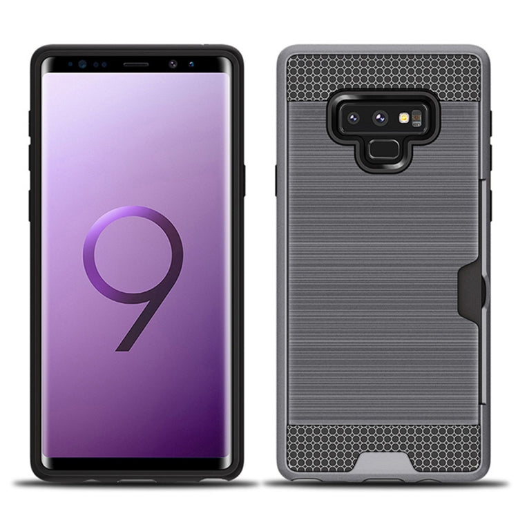 Brushed Texture Dropproof Protective Back Case for Galaxy Note 9, with Card Slot