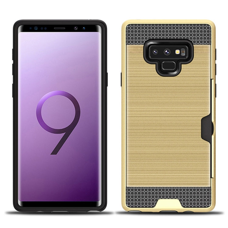 Brushed Texture Dropproof Protective Back Case for Galaxy Note 9, with Card Slot
