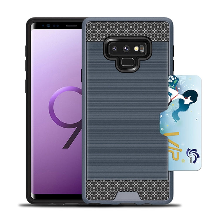 Brushed Texture Dropproof Protective Back Case for Galaxy Note 9, with Card Slot
