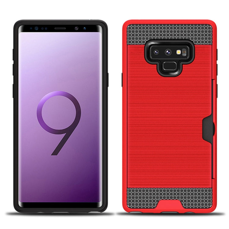 Brushed Texture Dropproof Protective Back Case for Galaxy Note 9, with Card Slot