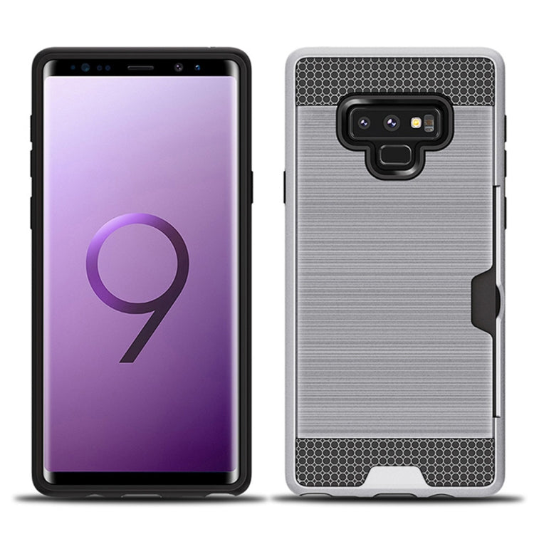 Brushed Texture Dropproof Protective Back Case for Galaxy Note 9, with Card Slot