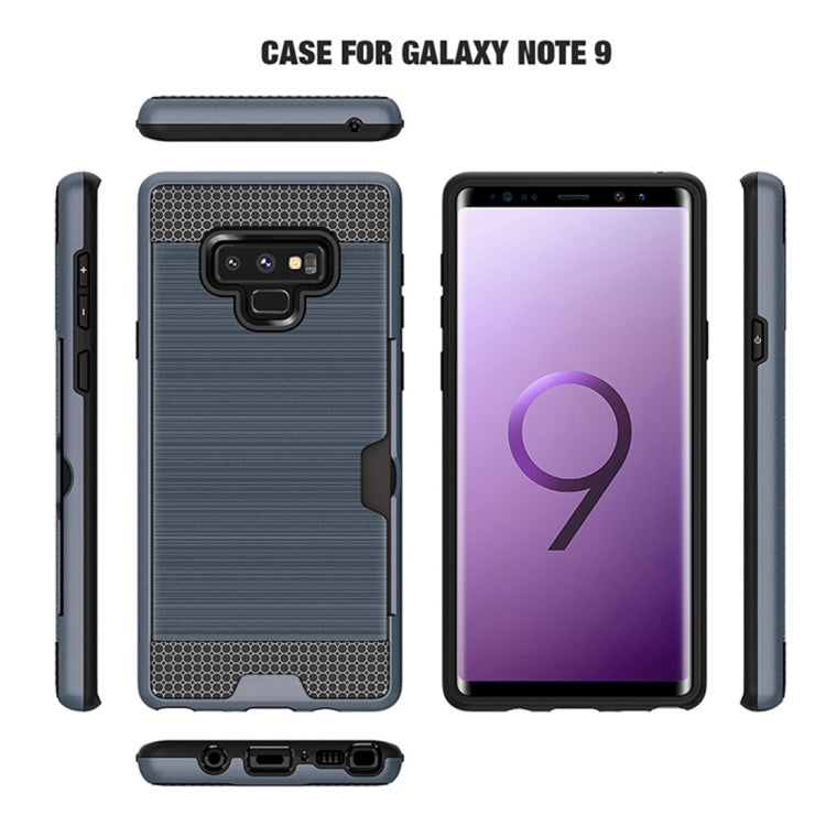 Brushed Texture Dropproof Protective Back Case for Galaxy Note 9, with Card Slot