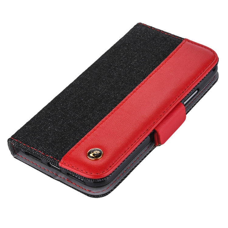 Detachable Denim Spliced Horizontal Flip Genuine Leather Case for Galaxy Note9, with Holder & Wallet & Card Slots