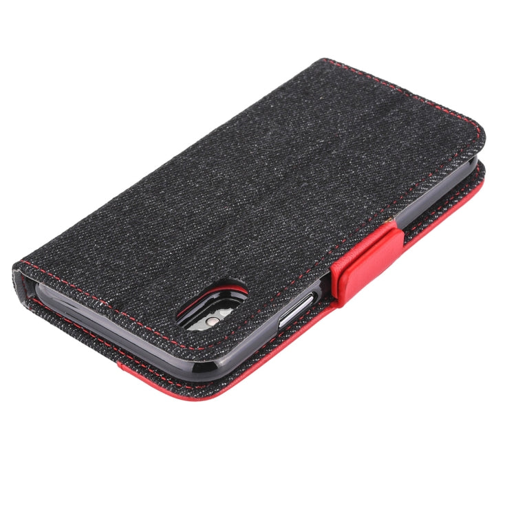 Detachable Denim Spliced Horizontal Flip Genuine Leather Case for Galaxy Note9, with Holder & Wallet & Card Slots