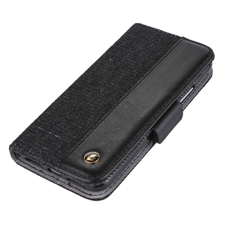 Detachable Denim Spliced Horizontal Flip Genuine Leather Case for Galaxy Note9, with Holder & Wallet & Card Slots