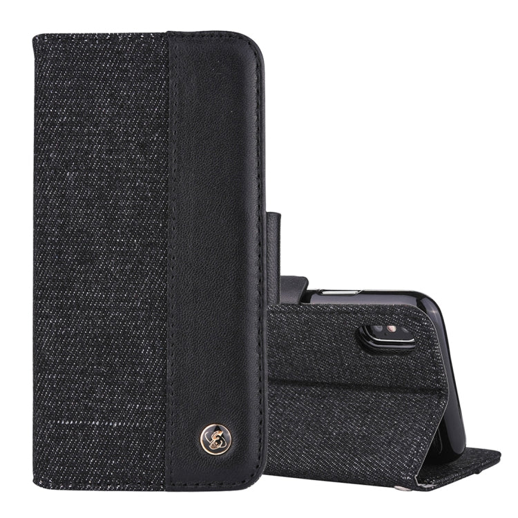 Detachable Denim Spliced Horizontal Flip Genuine Leather Case for Galaxy Note9, with Holder & Wallet & Card Slots