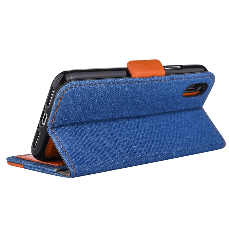 Detachable Denim Spliced Horizontal Flip Genuine Leather Case for Galaxy Note9, with Holder & Wallet & Card Slots