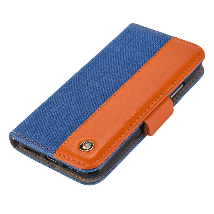 Detachable Denim Spliced Horizontal Flip Genuine Leather Case for Galaxy Note9, with Holder & Wallet & Card Slots