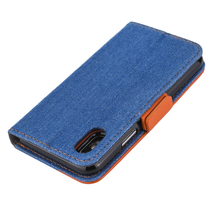 Detachable Denim Spliced Horizontal Flip Genuine Leather Case for Galaxy Note9, with Holder & Wallet & Card Slots