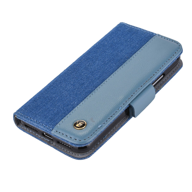 Detachable Denim Spliced Horizontal Flip Genuine Leather Case for Galaxy Note9, with Holder & Wallet & Card Slots