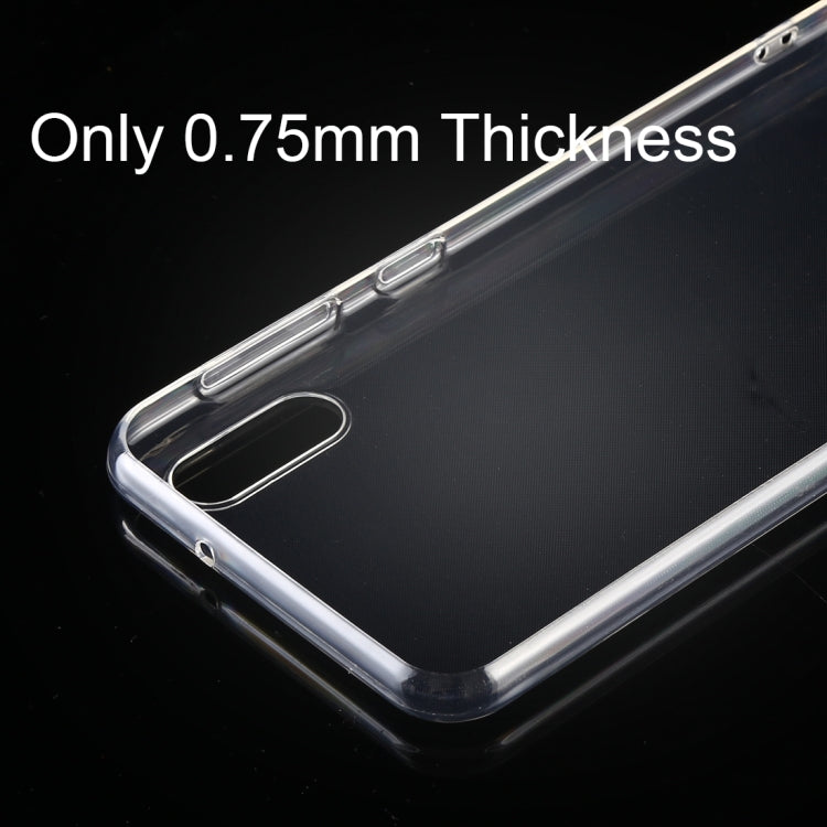 0.75mm Ultrathin Transparent TPU Soft Protective Case for Galaxy M10