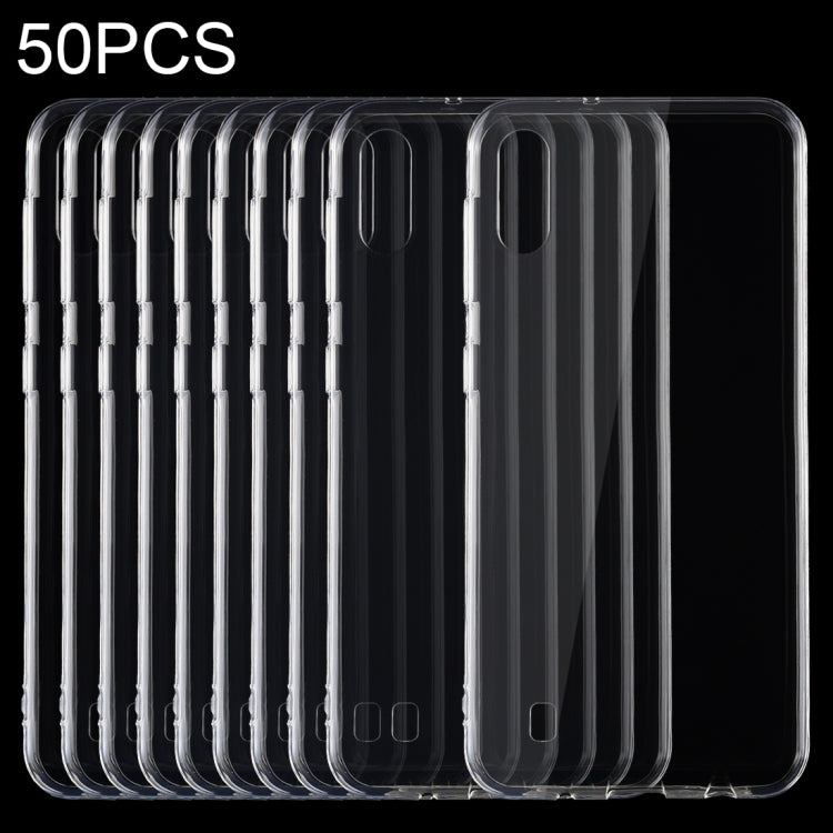 50 PCS 0.75mm Ultrathin Transparent TPU Soft Protective Case for Galaxy M10