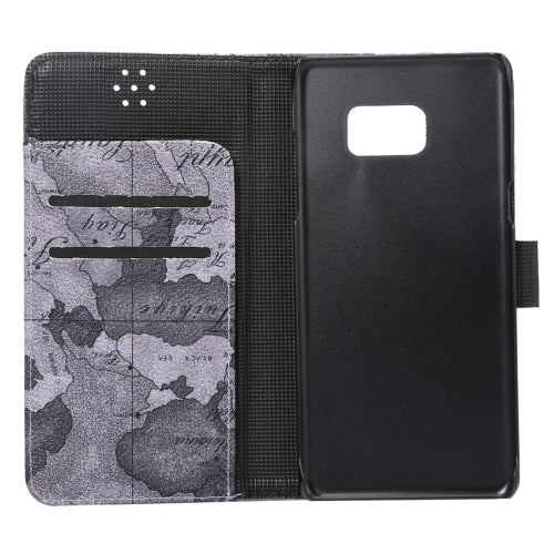 For Galaxy Note 7 / N930 Map Texture Magnetic Adsorption Horizontal Flip Leather Case with Card Slot & Holder & Wallet,Random Pattern Delivery(Grey)