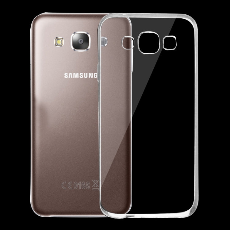 For Galaxy E5 / E500 0.75mm Ultra-thin Transparent TPU Protective Case(Transparent)