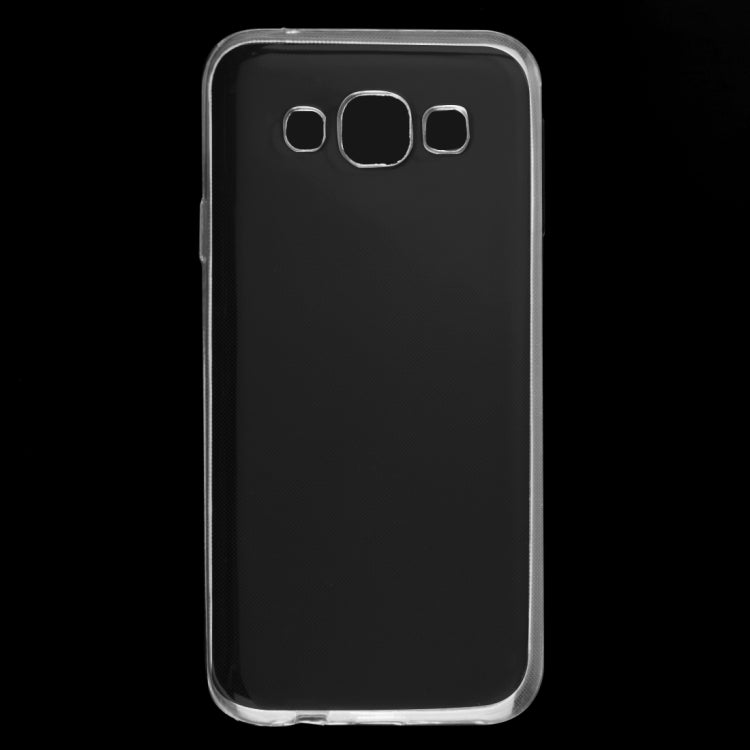 For Galaxy E5 / E500 0.75mm Ultra-thin Transparent TPU Protective Case(Transparent)