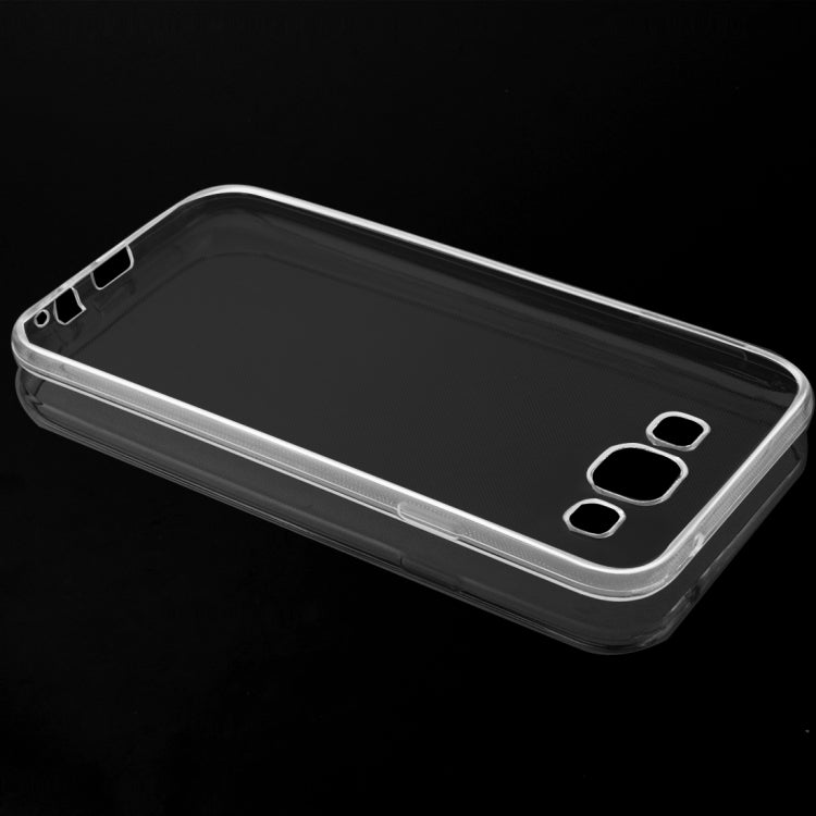 For Galaxy E5 / E500 0.75mm Ultra-thin Transparent TPU Protective Case(Transparent)