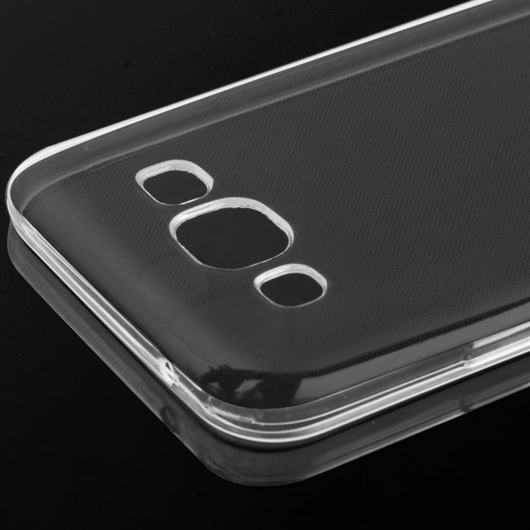 For Galaxy E5 / E500 0.75mm Ultra-thin Transparent TPU Protective Case(Transparent)
