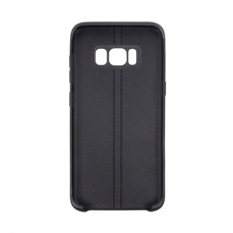 For Galaxy S8 Double Line Smooth Surface Anti-collision TPU Protective Case