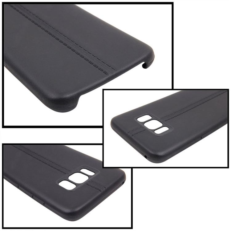 For Galaxy S8 Double Line Smooth Surface Anti-collision TPU Protective Case