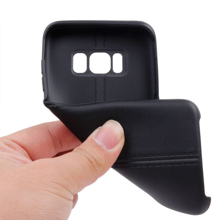 For Galaxy S8 Double Line Smooth Surface Anti-collision TPU Protective Case