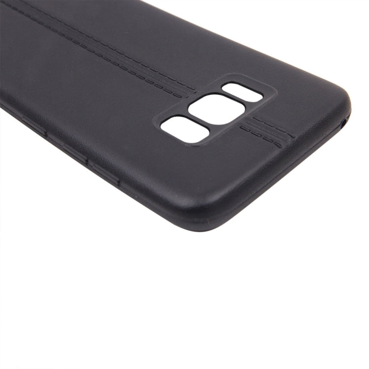For Galaxy S8 Double Line Smooth Surface Anti-collision TPU Protective Case