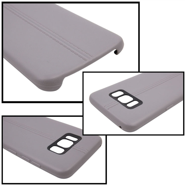 For Galaxy S8 Double Line Smooth Surface Anti-collision TPU Protective Case
