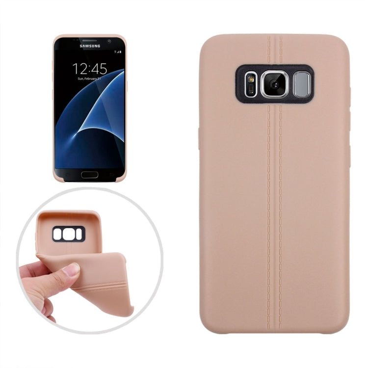 For Galaxy S8 Double Line Smooth Surface Anti-collision TPU Protective Case