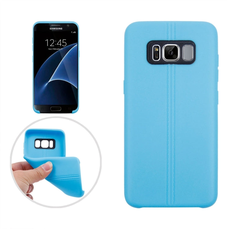 For Galaxy S8 Double Line Smooth Surface Anti-collision TPU Protective Case