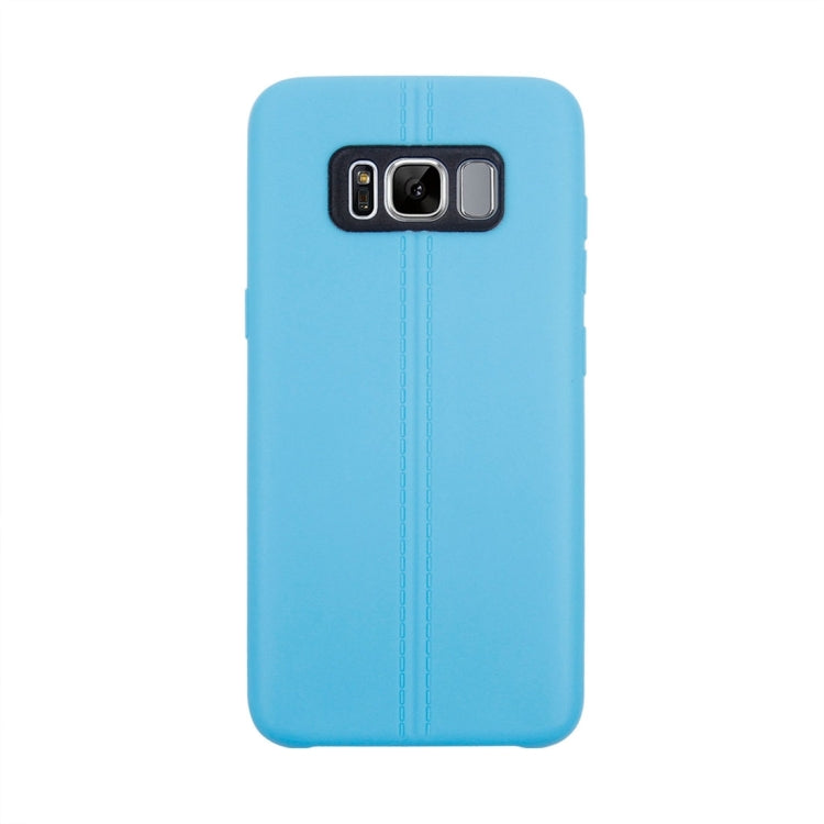 For Galaxy S8 Double Line Smooth Surface Anti-collision TPU Protective Case