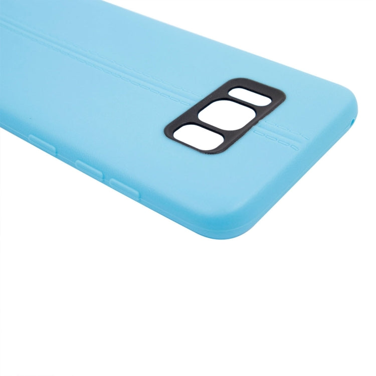 For Galaxy S8 Double Line Smooth Surface Anti-collision TPU Protective Case