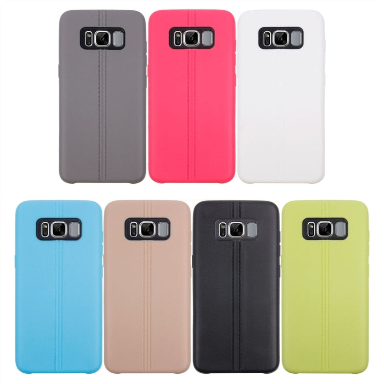 For Galaxy S8 Double Line Smooth Surface Anti-collision TPU Protective Case