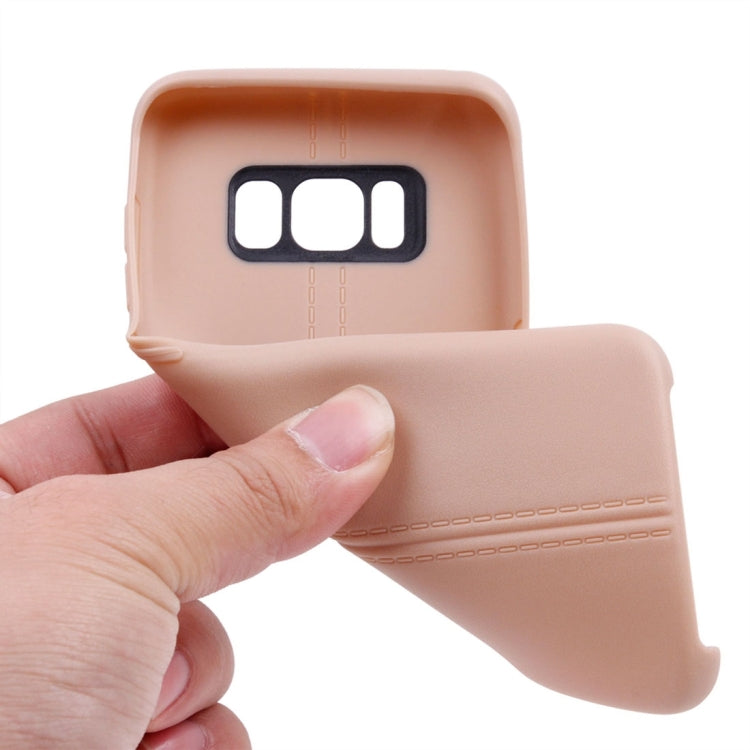 For Galaxy S8 + / G9550 Double Line Smooth Surface Anti-collision TPU Protective Case