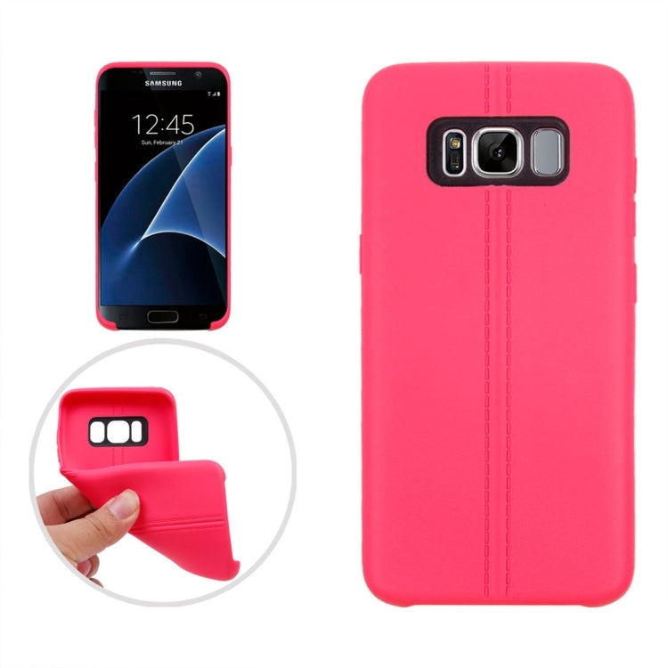 For Galaxy S8 + / G9550 Double Line Smooth Surface Anti-collision TPU Protective Case
