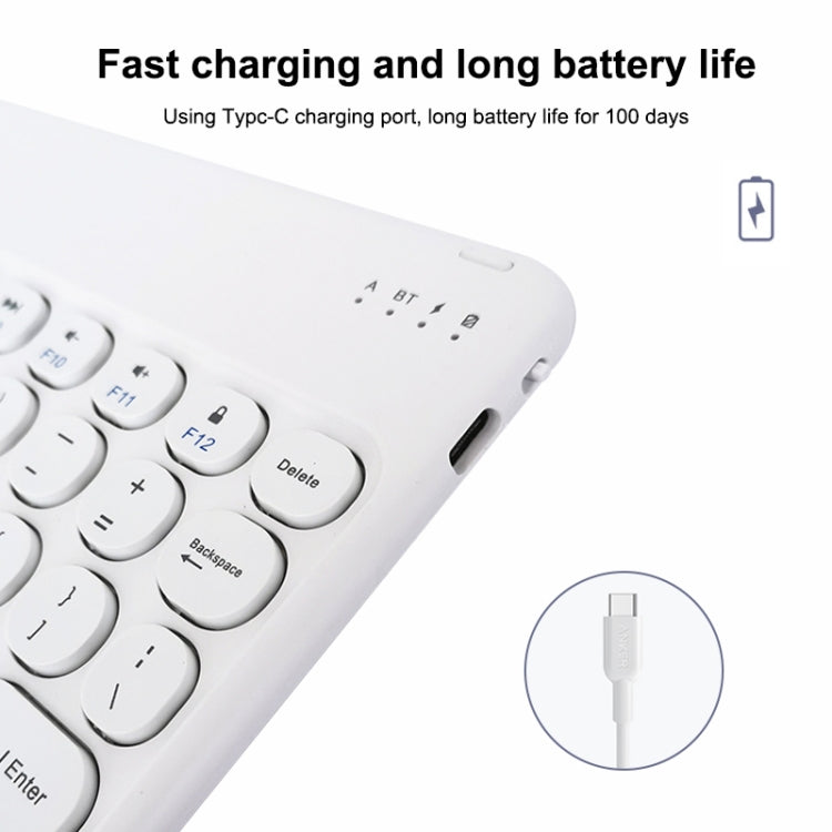 X3 10 inch Universal Tablet Round Keycap Wireless Bluetooth Keyboard