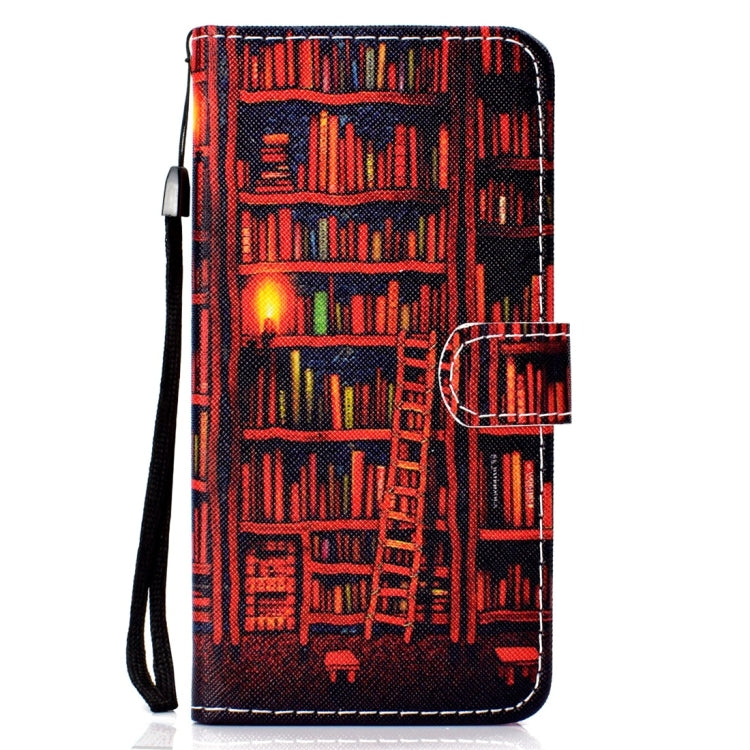Bookshelf Pattern Colored Drawing Horizontal Flip Leather Case for Galaxy S10, with Holder & Card Slots & Wallet & Lanyard