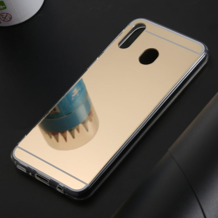 Ultra-thin Electroplating Mirror Acrylic TPU Protective Back Cover Case for Galaxy M20(Gold)