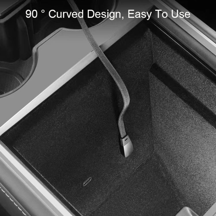 F244 60W USB-C/Type-C to USB-C/Type-C Elbow Fast Charging Data Cable, Length: 1.2m