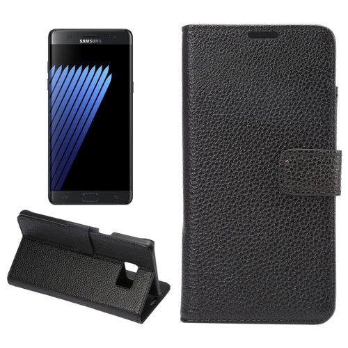 For Galaxy Note 7 / N930 Lichee Texture Magnetic Adsorption Horizontal Flip Leather Case with Card Slot & Holder & Wallet